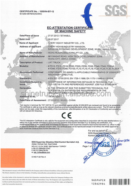 Ιαπωνία Nissan Engine FL20 2 τόνων LPG Gas Forklift Διπλό καύσιμο φορτηγό 37