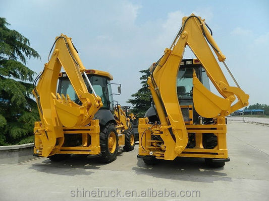 Dört Tekerlekli Sürüş 388 Dizel İnşaat Alanı Büyük 30 Backhoe Yükleyici Ön Son Yükleyici
