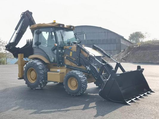 Küçük yükleyici 2.5 Ton Kürek Yan Değiştirme Traktör Backhoe Çiftlik Tekerlekli yükleyici