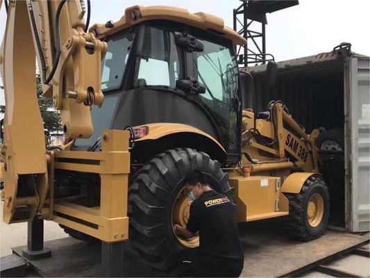 388 Snsc 4X4 Backhoe Wheel Loader ile Front End Loader ve 7 * 24 Saat Satış sonrası Hizmet