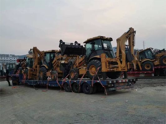 3000 kez Yükleme ve boşaltma Modu Rotary Backhoe Loader HQM388H hidrolik tekerlekli yükleyici