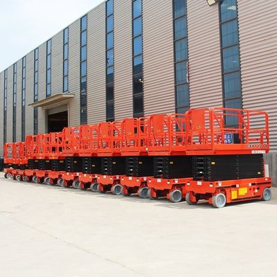 6m 8m 10m 12m 14m Tam Kendiliğinden Yükseltilmiş Havadan Makas Tipi Tasarımlı Elektrikli Platform