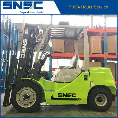 Isuzu Dizel Motoru Forklift 3,5 Ton Sıkı ve Güvenli Depo İşlemleri için