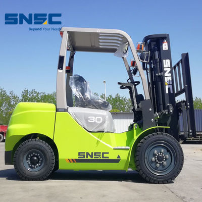 3 tonluk Dizel Montacargas Forklift, fan seçeneği ve Duplex / Tam serbest kaldırma direği ile