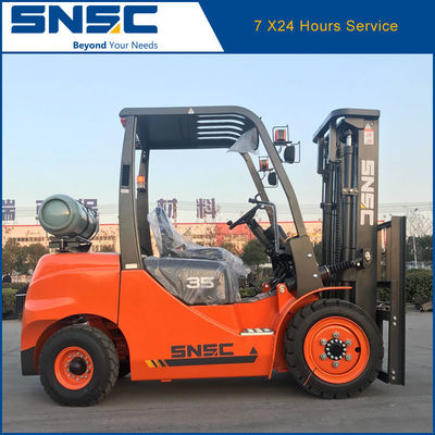 3.5 ton 35 Isuzu / Mitsubishi motoru ve ayarlanabilir kabin konumu ile propan çatal kaldırıcı