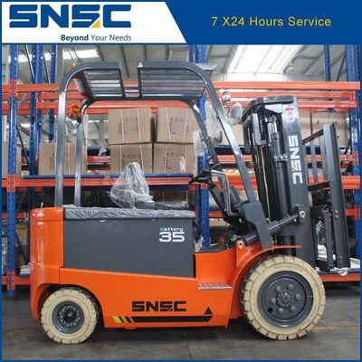 3 टन इलेक्ट्रिक फोर्कलिफ्ट ट्रक Snsc 3 तरह से चौड़ा बैक मिरर और कंट्रोलर के साथ