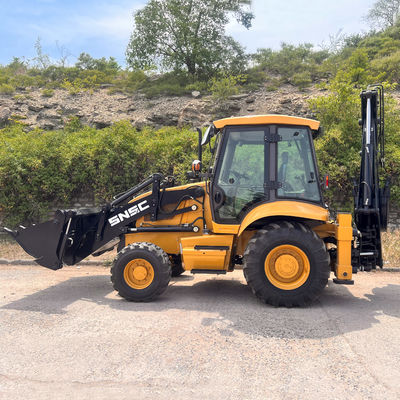 2.5 ton Retroexcavadora Merkezi Pivot Backhoe yükleyicileri hareketli tip tekerlekli yükleyicilerle