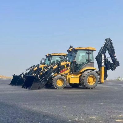 Meksika Pazarı SNSC 388 Backhoe Loader Excavator 2740mm Kovayı Atma Yüksekliği 75 KW Güç