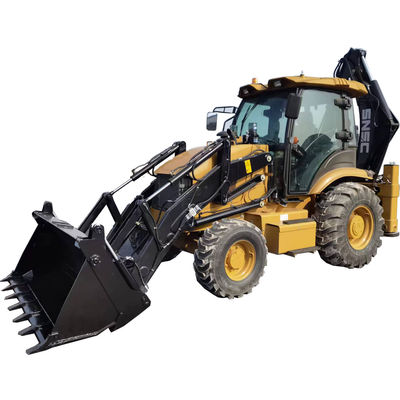 Chargeur rétro-excavateur 4x4 avec moteur WEICHAI et intégration de soupape hydraulique