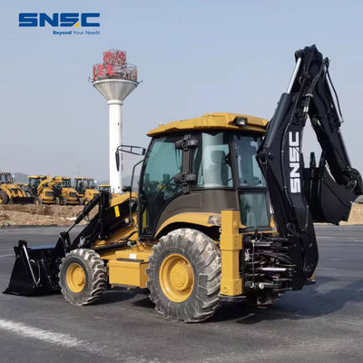 Chargeur rétro-excavateur 4x4 avec moteur WEICHAI et intégration de soupape hydraulique