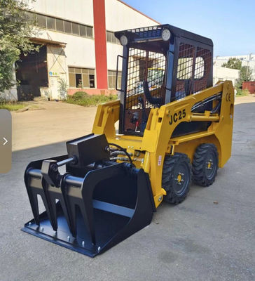 Hareketli tip tekerlekli yükleyici 25hp 300kg JC25 EPA Pekins Motoru ile kaydırma direksiyon yükleyici