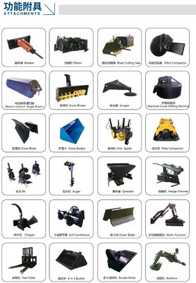 เครื่องบรรทุกล้อแบบเคลื่อนย้าย 3500 กิโลกรัม มินิ สกิดสเตียร์ 500 กิโลกรัม 850 กิโลกรัม 1050 กิโลกรัม เครื่องบรรทุกคอมแพคต์
