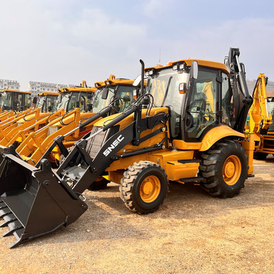 2Quancheng Hidrolik Pompası ve Chuanye Hidrolik Silindirli.5 tonluk 4 tekerlekli Backhoe Yükleyici