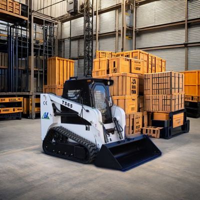 EPA onaylı 75hp'lik kaydırma yönlendirme bant yükleyicisi ve 3800 kg makine ağırlığı pnevmatik lastikler