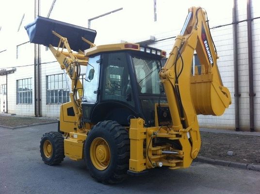 37KW 388H TW890 4 ล้อ 580 ฟาร์ม โมเตอร์หลักกล่องเกียร์ PLC โลก 4WD Excavator Loader มินิแทรกเตอร์ Backhoe