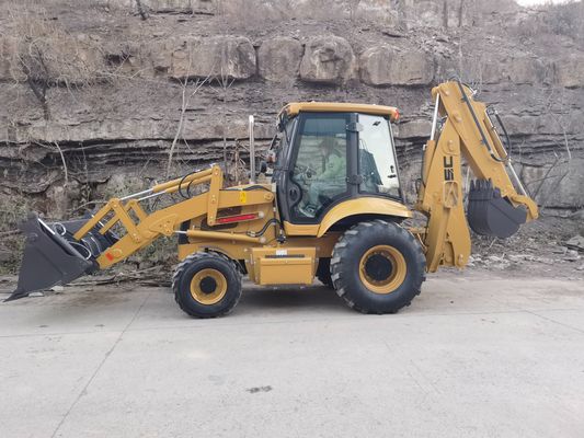 388H Dört tekerlekli direksiyon backhoe yükleyicisi Xinchai motor vites kutusu uzun ömürlü