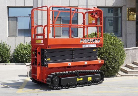 4m 5m 6m 8m 10m 12m 14m 16m Gıda mağazası için elektrikli kendi kendine hareket eden makaslı kaldırma platformu