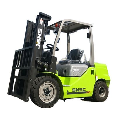 YUNNEI Motor de 3,5 toneladas de cambio lateral carretilla elevadora de terreno accidentado para tareas pesadas 0.1 cbm cubo