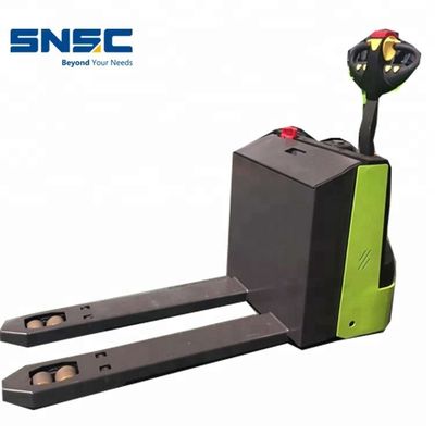 1.8 Ton 2 Ton Elektrikli Walkie Rider Pallet Truck Trolley, Seçmeli Sırt Yastığı Direksiyonu EPS