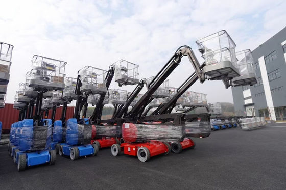 SNSC 14m 21m Telescopic Articulated Boom Lift الهيدروليكي Manlift / منصة العمل الجوي