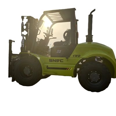 3.5 ton 3000 kg Üç masmalı dizel çatal kaldırıcı 4x4 tekerlekli ev ve çiftlik yükleyicisi