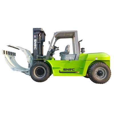 ZOOMLION Dizel motorlu çatal kaldırıcı 22500 LBS 10 ton yükleme kapasitesi Pnömatik lastiklerle