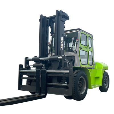 ZOOMLION Dizel motorlu çatal kaldırıcı 22500 LBS 10 ton yükleme kapasitesi Pnömatik lastiklerle