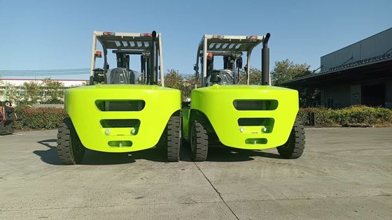 ZOOMLION Dizel motorlu çatal kaldırıcı 22500 LBS 10 ton yükleme kapasitesi Pnömatik lastiklerle