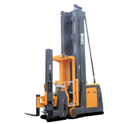 1500 kg Vna Man Up Electric Stacker Pasillo muy estrecho de tres vías camión hombre montado de tres vías carretilla elevadora
