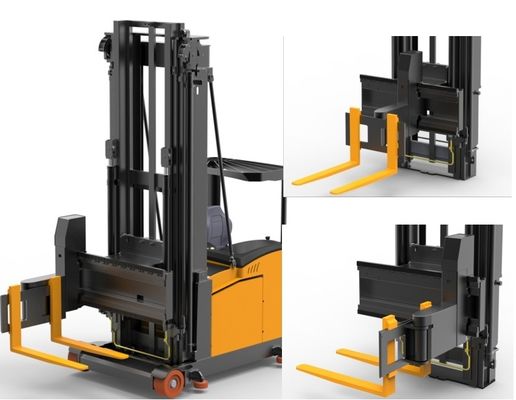 Üç taraflı VNA 1.5 Ton 3300lbs Üç Yolu Çok Dar Geçit Forklift