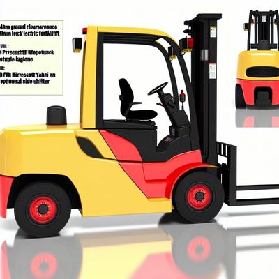 140mm Ground Clearance Electric Forklift with Optional Side Shifter in Yellow/Red Color for Smooth Material Handling