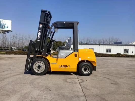 3 Ton Diesel Forklift Truk Angkat Industri 3000kg Pusat Beban 500mm Aman andal