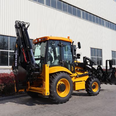 Efficient Operation Backhoe Loader 388 With 75kw Engine And 2500kg Loading