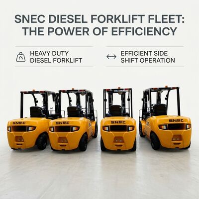 倉庫の効率化のために横シフトの4トンのディーゼルフォークリフト