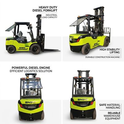 Caminhão elevador industrial diesel de 3 toneladas com elevada estabilidade e segurança