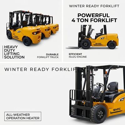 SNSC 4 Ton Forklift Truck Cab Heater Equipped With Japan Isuzu Engine
