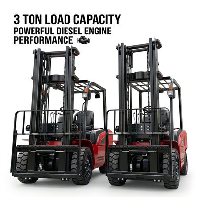3 Ton Diesel Forklift Truck with 3000kg Load Capacity, Durable Construction, and Ergonomic Cabin