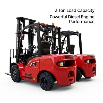 3 Ton Diesel Forklift Truck with 3000kg Load Capacity, Durable Construction, and Ergonomic Cabin