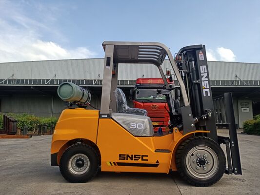 Industrial Use 3000kg Dual Fuel Forklift Truck LPG Petrol Durable Frame