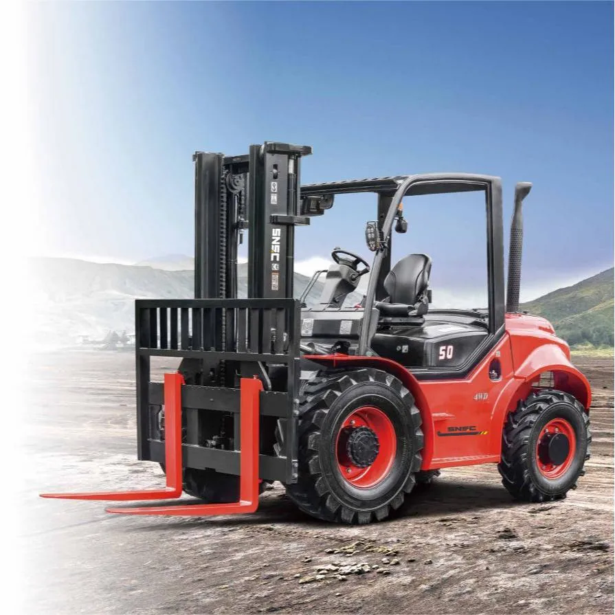 5 tonluk 4x4 tüm zorlu arazi off road büyük güçli motorlu dizel çatal taşıyıcı 0