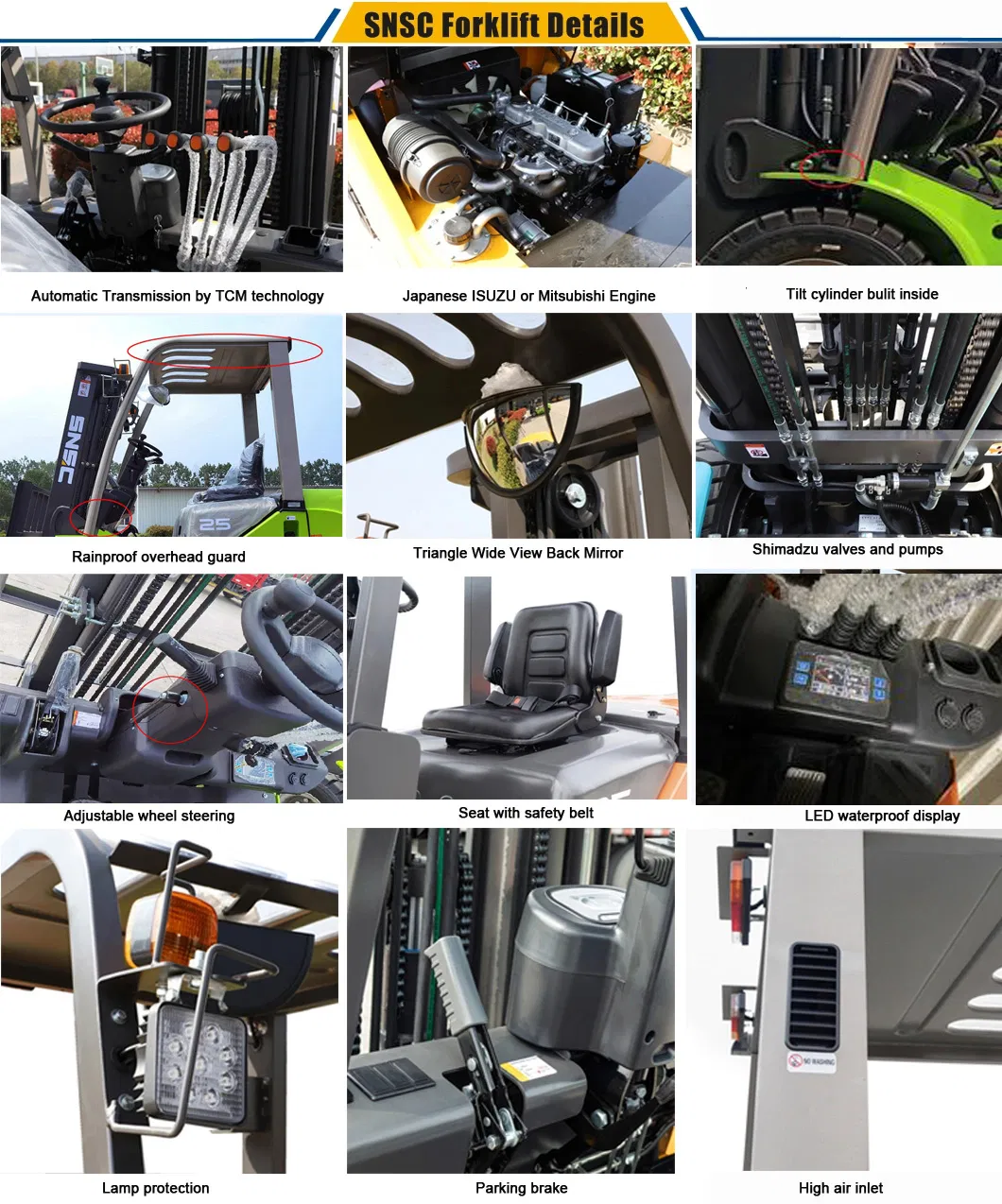 3 Ton Diesel Electric LPG Forklift Montacargas for Sale