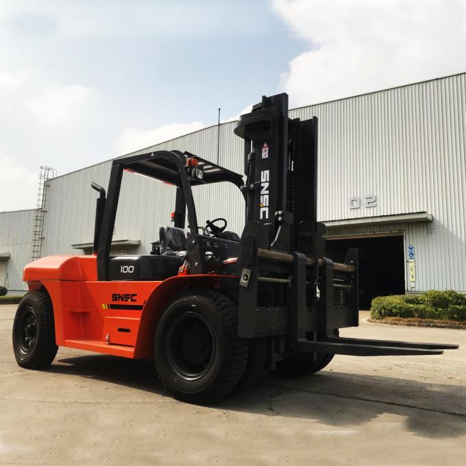  FD100 10 Ton Diesel Forklift With glass boom durable and high hardness material suitable for glass industry